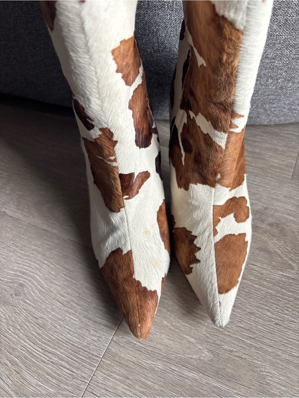 Manolo Blahnik Vintage Italian Pony Hair Lace-Up Boot Heels - IT 39 - Picture 3 of 9